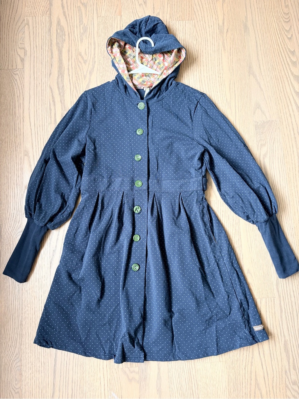 Matilda Jane Beatrice Willow Polka Dot Buttoned Hooded Dress Jacket Whimsical